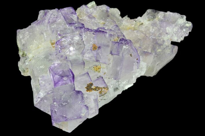 Lustrous Purple Cubic Fluorite Crystals - Morocco #80300